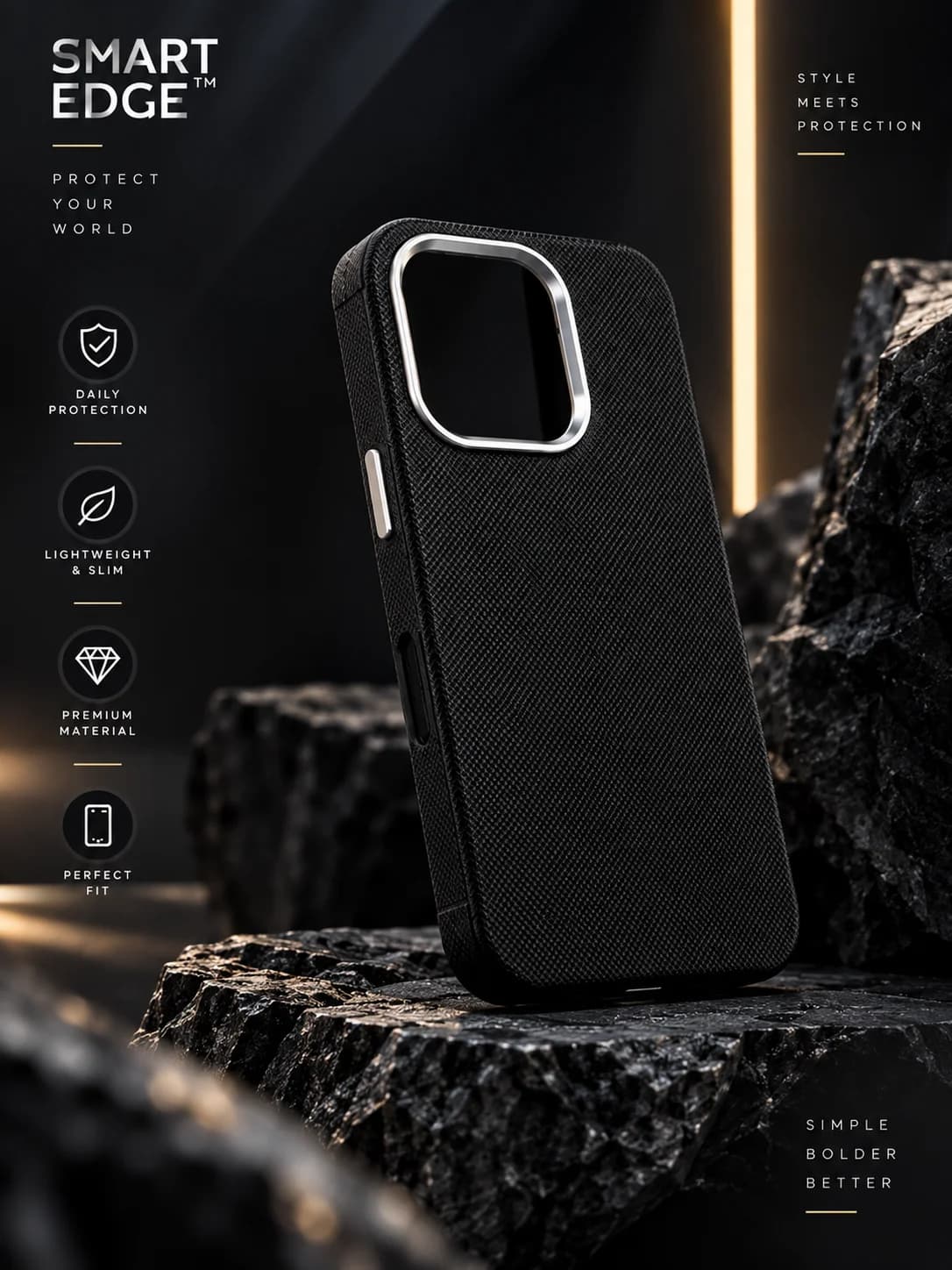 Smart Premium Textured Case — Matte Black